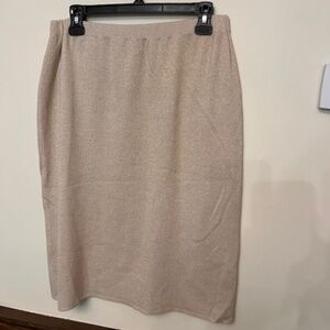 Ming Wang size L pull on gold with god flecks skirt - summer weight